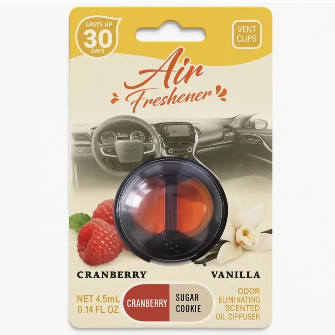 خوشبو کننده خودرو ایر فرش مدل ونت دو قلو با رایحه توت وحشی و وانیل حجم 4 میلی لیتر