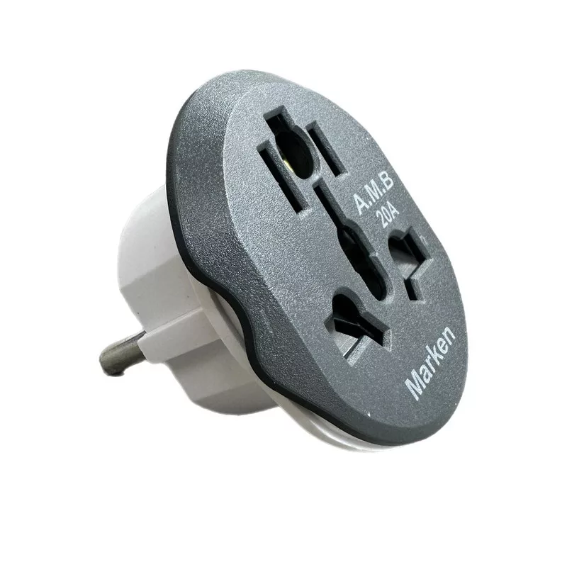 دوشاخه تبدیل سه به دو مارکن مدل 20 آمپر ارتدار بسته 40 عددی