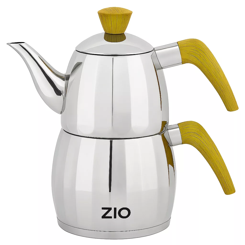 ست کتری و قوری بازرگانی زیو مدل ZTS-1856 گنجایش کتری 2.5 لیتر گنجایش قوری 1 لیتر