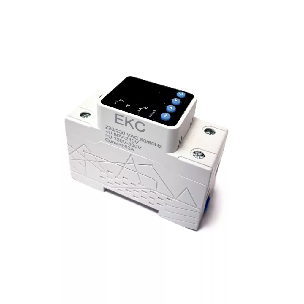 محافظ ولتاژ و جریان تکفاز مدل EKC دیجیتال 63A پلاس