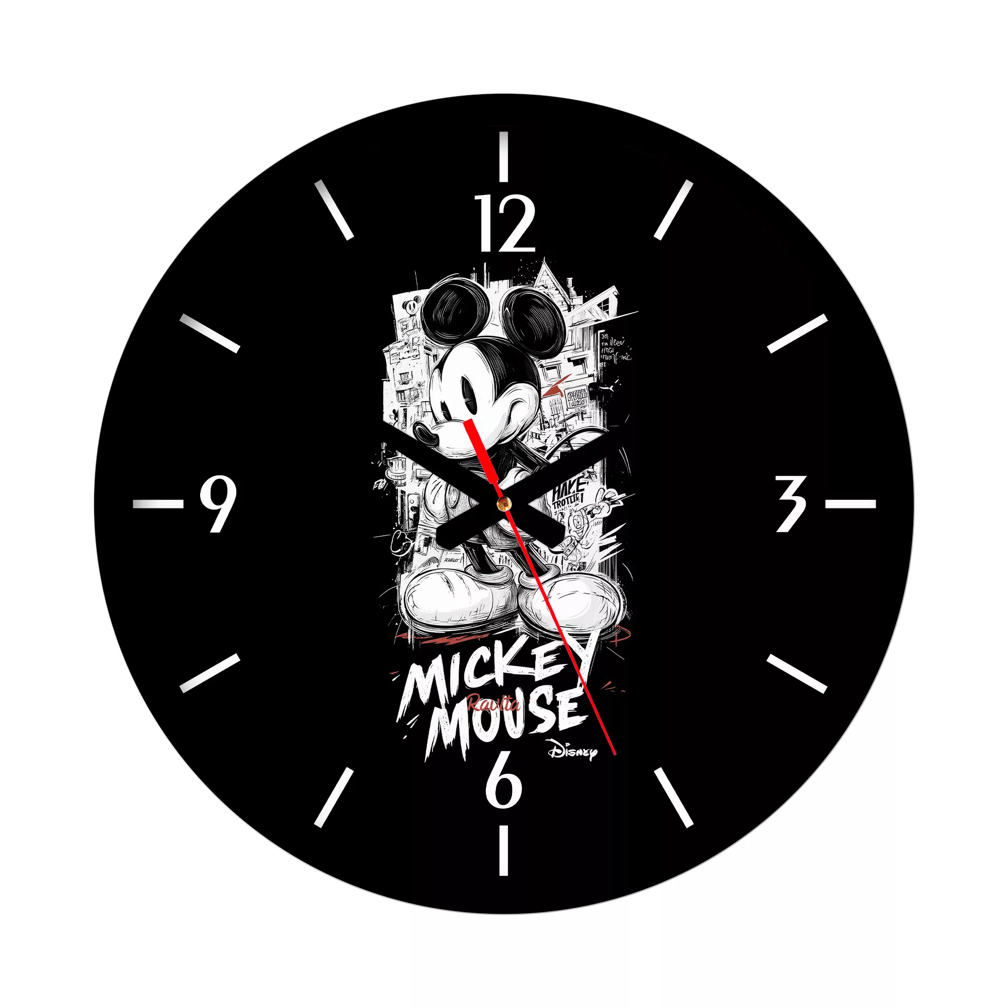 ساعت دیواری کوارتز راویتا مدل میکی ماوس کد 3705