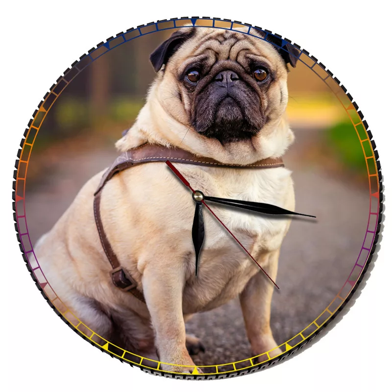 ساعت دیواری مدل سگ پیت بول