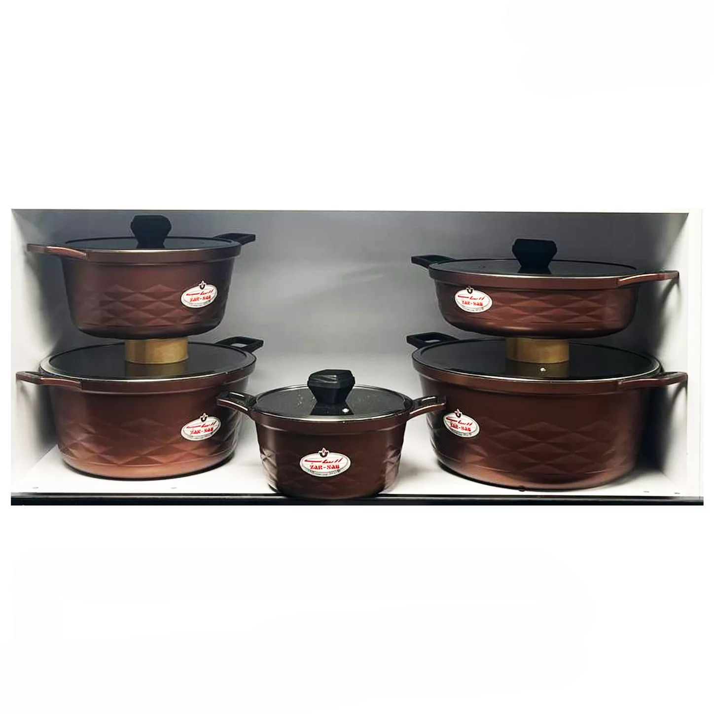 سرویس قابلمه وتابه گرانیتی 10 پارچه زرساب مدل دلموند DL-8370