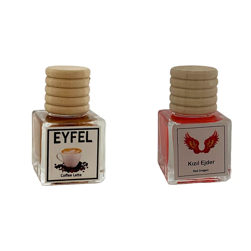 خوشبوکننده خودرو مدل کافه لته و رد دراگون حجم 10 میلی لیتر مجموعه 2 عددی
