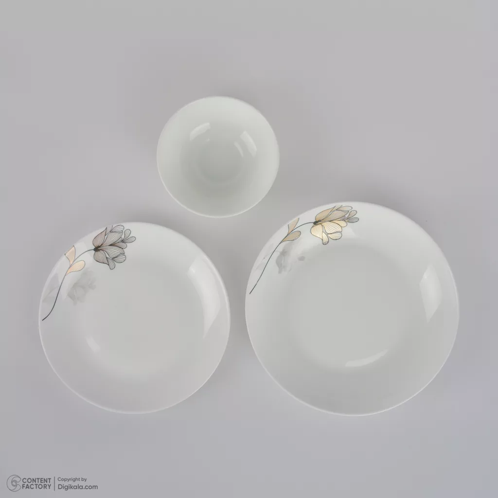 سرویس غذاخوری 26 پارچه 6 نفره گلدن اوپال مدل دیوالی طرح رز