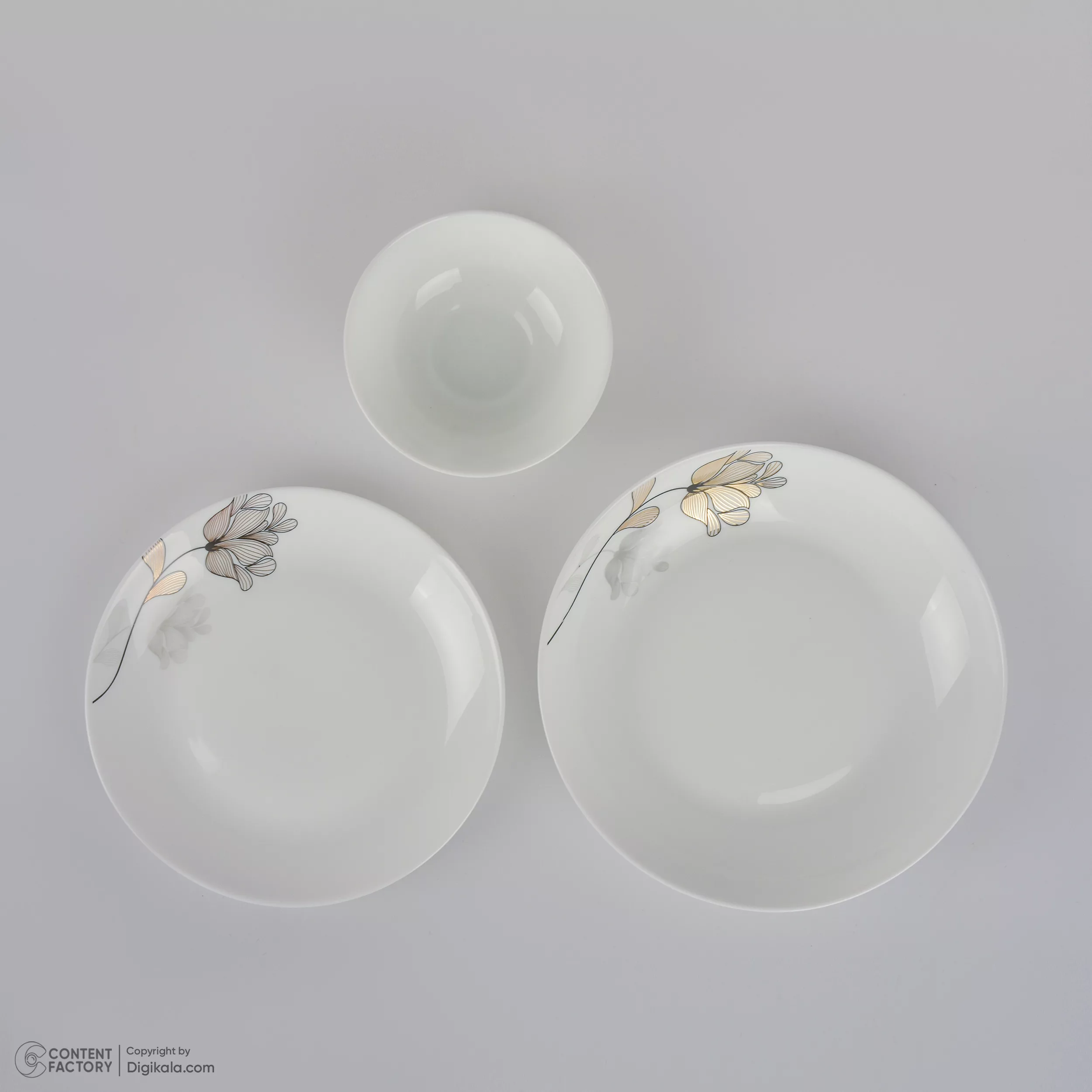 سرویس غذاخوری 26 پارچه 6 نفره گلدن اوپال مدل دیوالی طرح رز