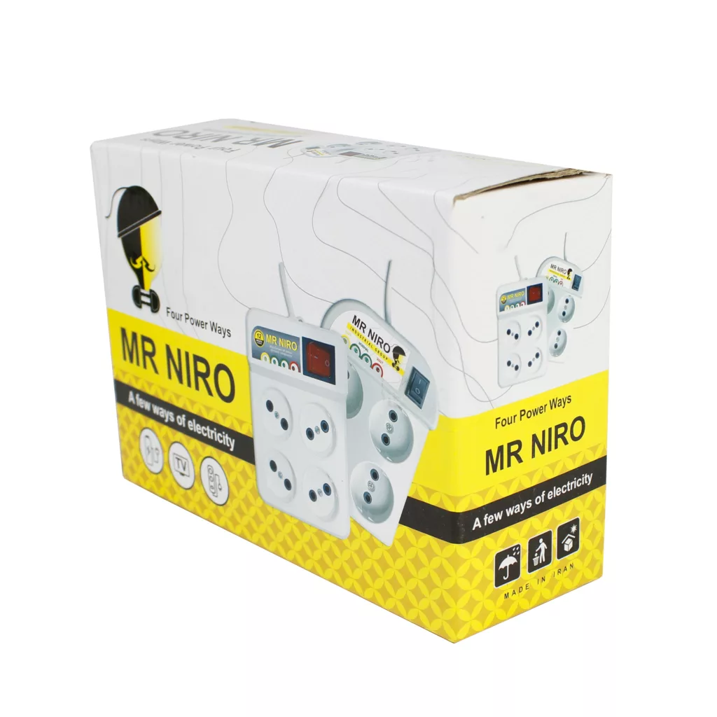 چند راهی برق مستر نیرو مدل 4 خانه