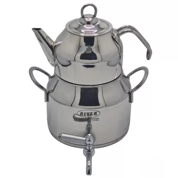 ست کتری و قوری ریور کد DH2168 گنجایش کتری 3 لیتر گنجایش قوری 1 لیتر