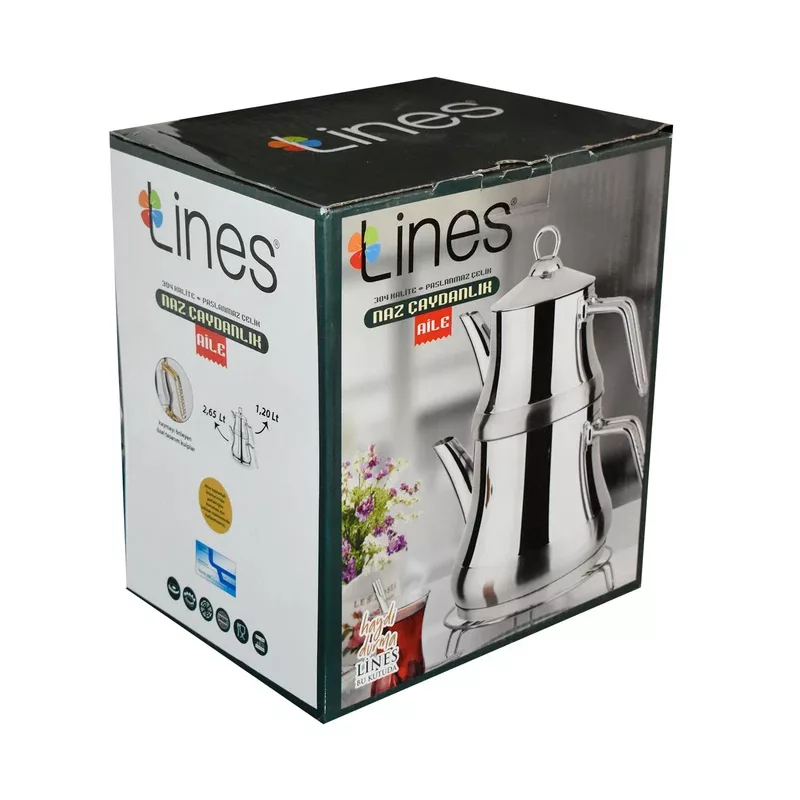 ست کتری و قوری لینس مدل NAZ گنجایش کتری 2.5 لیتر گنجایش قوری 1.2 لیتر