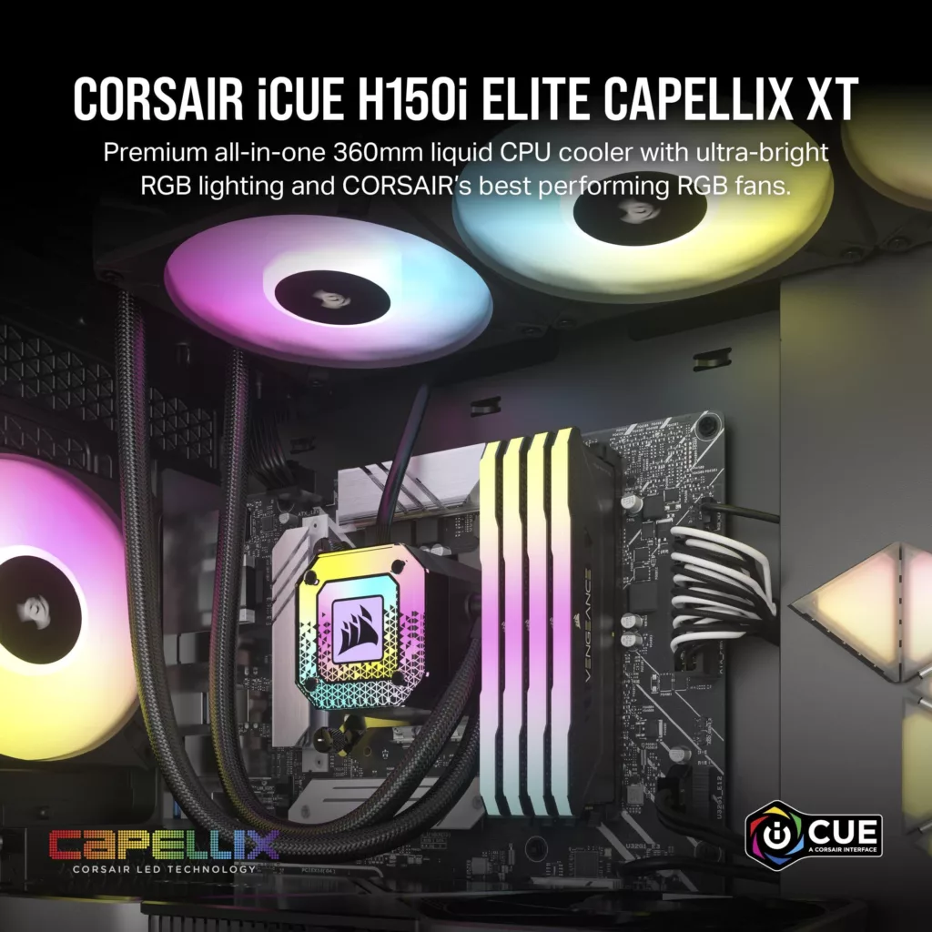 خنک کننده پردازنده کورسیر مدل iCUE H150i ELITE CAPELLIX XT