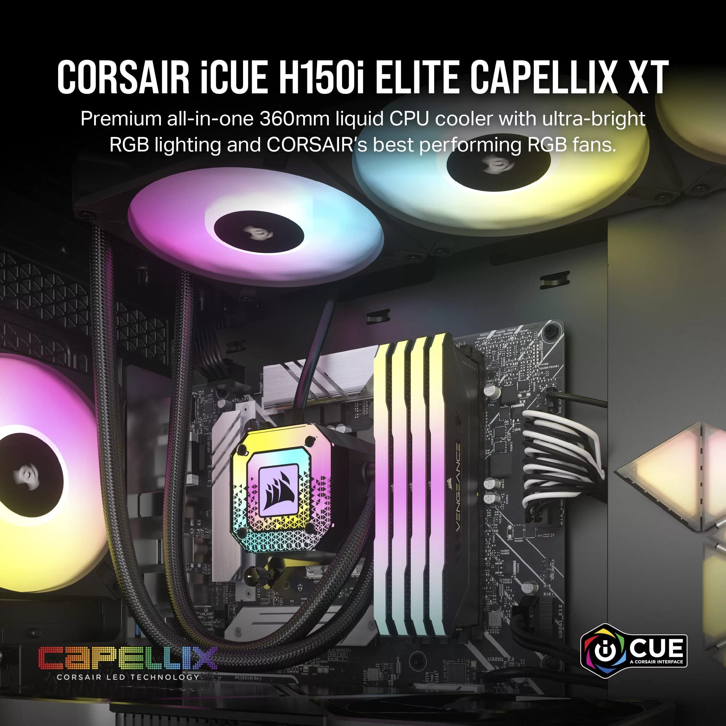 خنک کننده پردازنده کورسیر مدل iCUE H150i ELITE CAPELLIX XT
