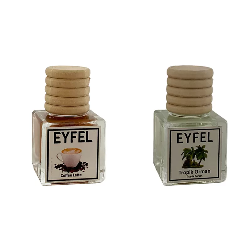 خوشبوکننده خودرو مدل کافه لته و جنگل استوایی حجم 10 میلی لیتر مجموعه 2 عددی