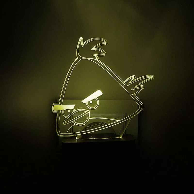 چراغ خواب اتاق کودک سان لیزر طرح انگری بردز مدل دیواری کد SUN2