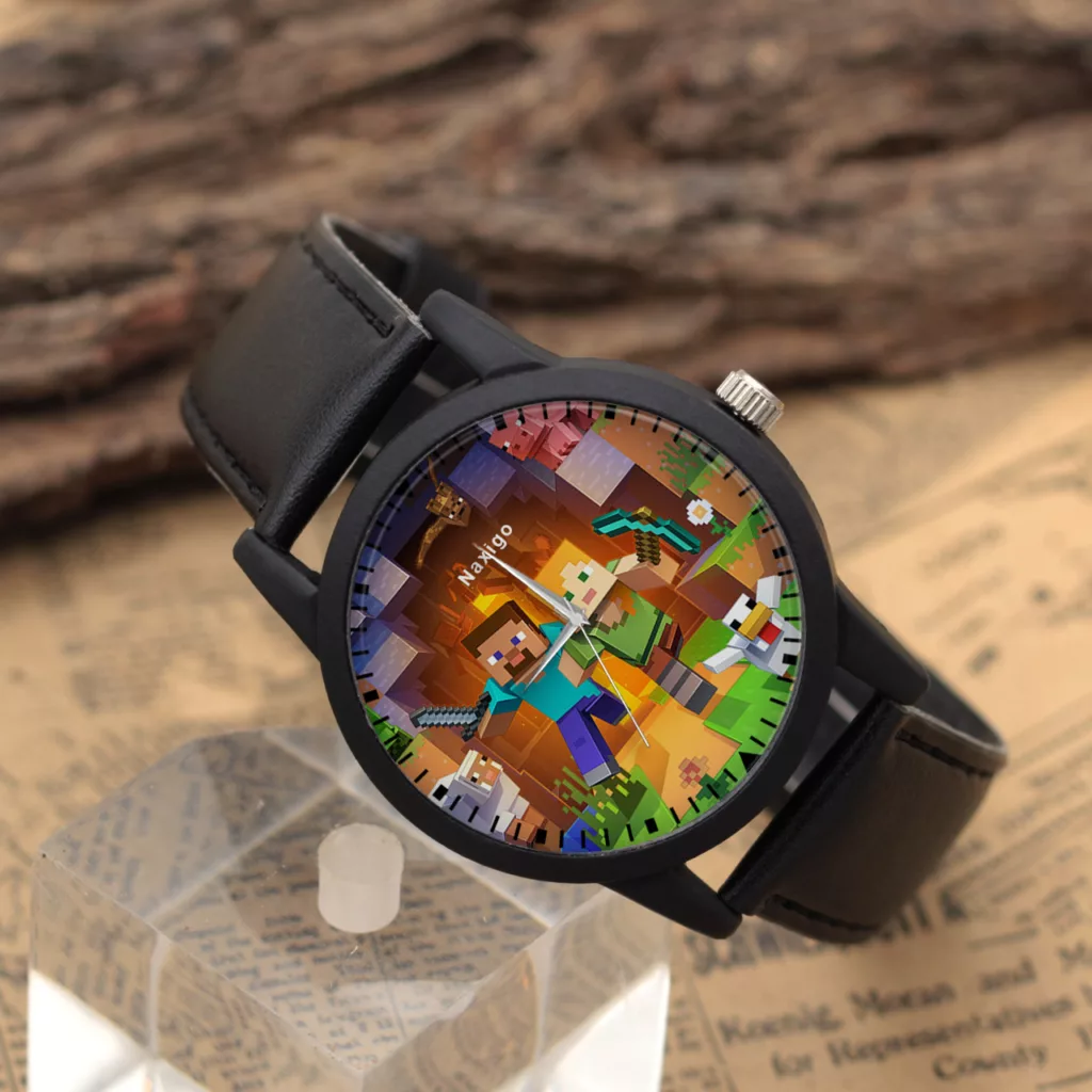 ساعت مچی عقربه ای ناکسیگو مدل Minecraft کد LF6779