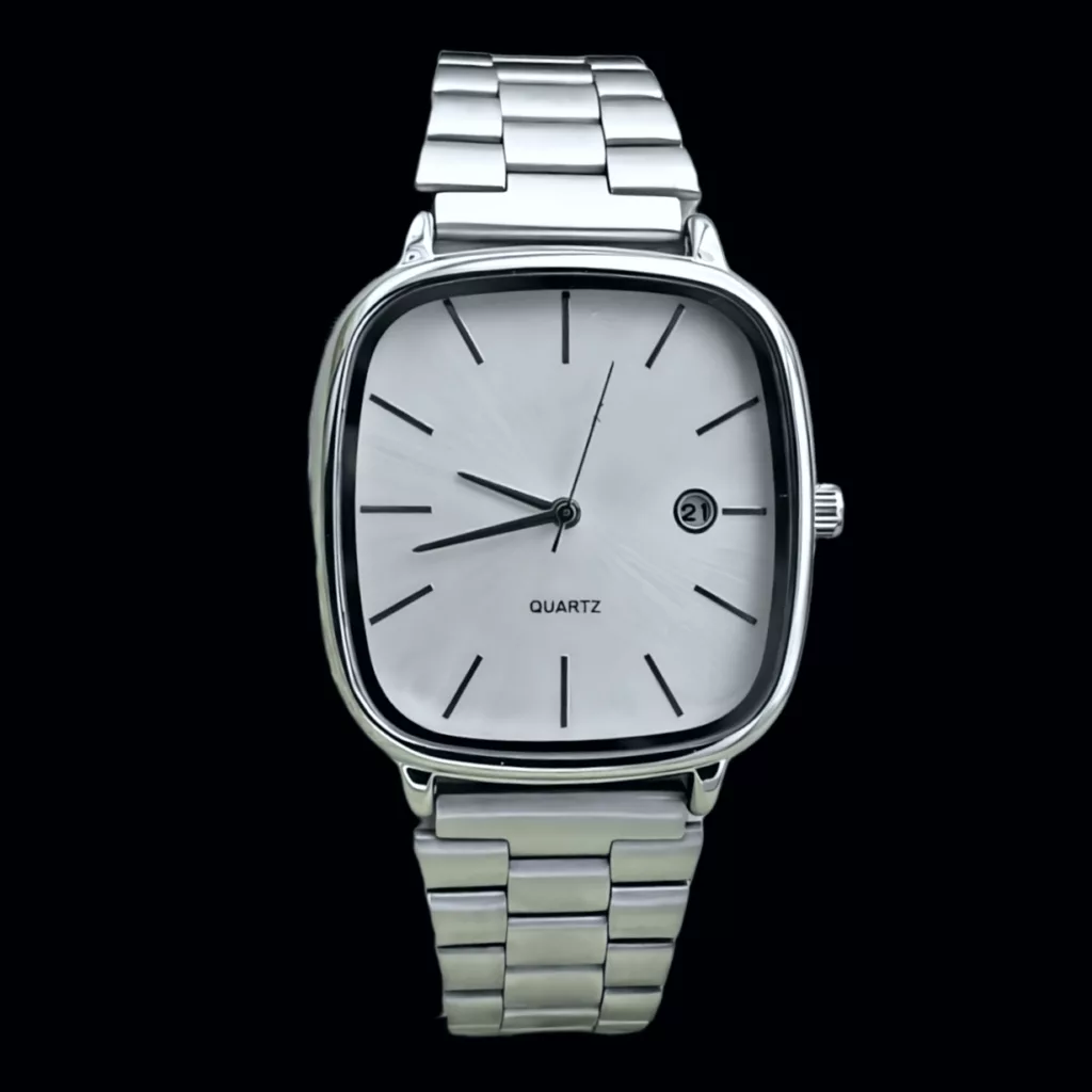 ساعت مچی عقربه ای مدل کلاسیک بند آجری کد NS