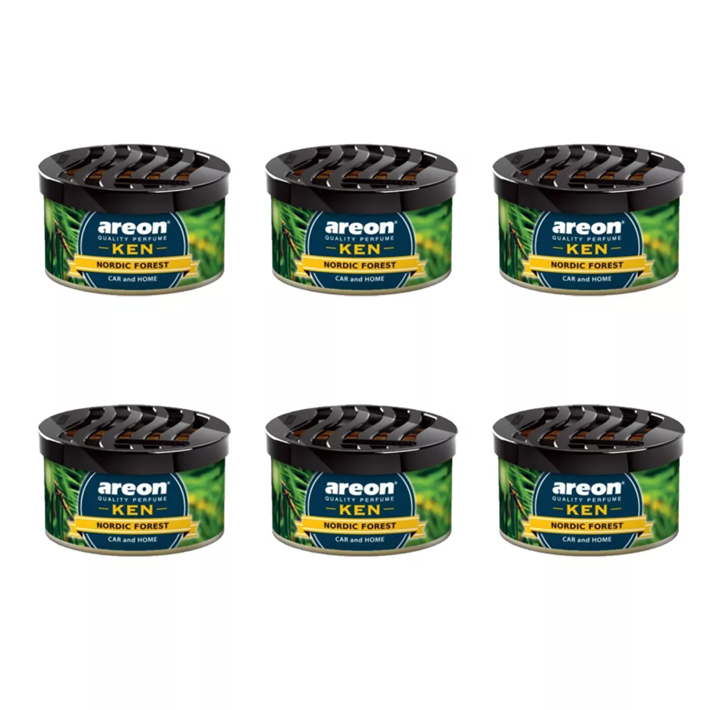 خوشبوکننده کنسروی خودرو آرئون مدل Ken Nordic Forest مجموعه 6 عددی
