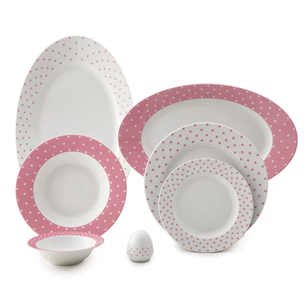 سرویس غذاخوری 28 پارچه چینی زرین ایران سری ایتالیا اف مدل اسپاتی درجه یک