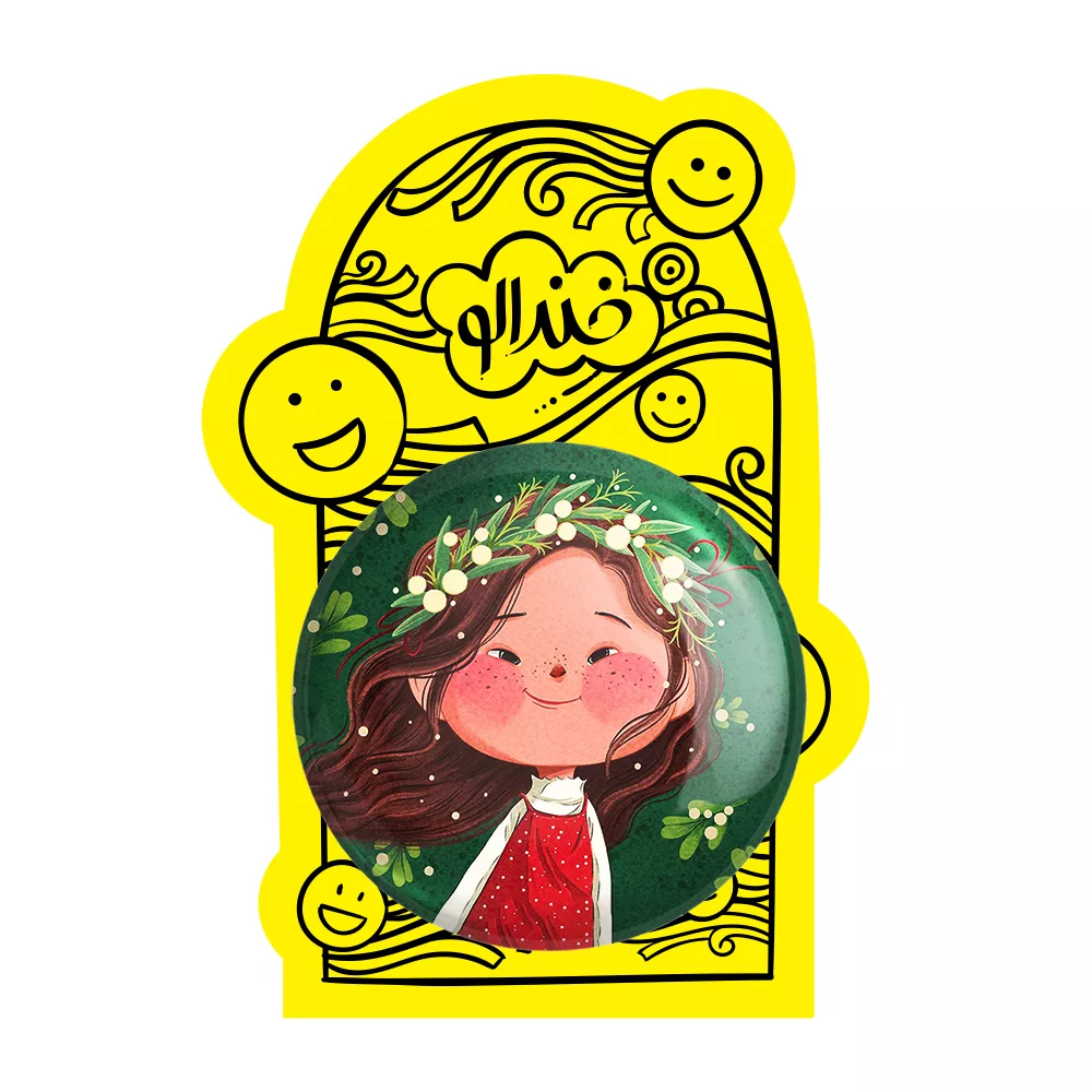 آینه جیبی خندالو مدل دخترانه فانتزی کد 25732