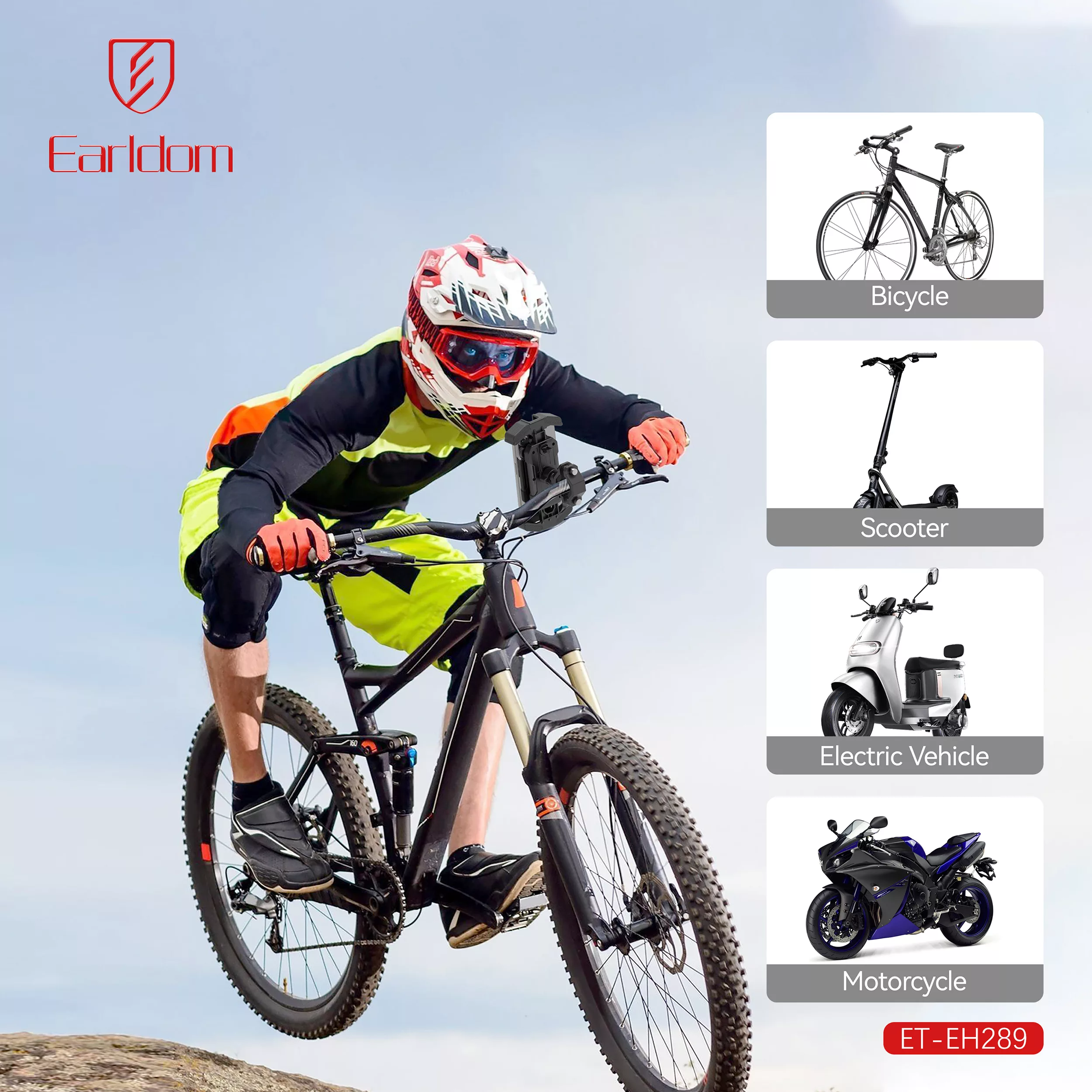 پایه نگهدارنده گوشی موبایل ارلدام مدل KNIGHT CYCLING EH289
