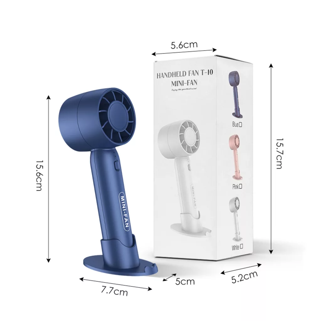 پنکه شارژی مدل دستی T-10 کد 743