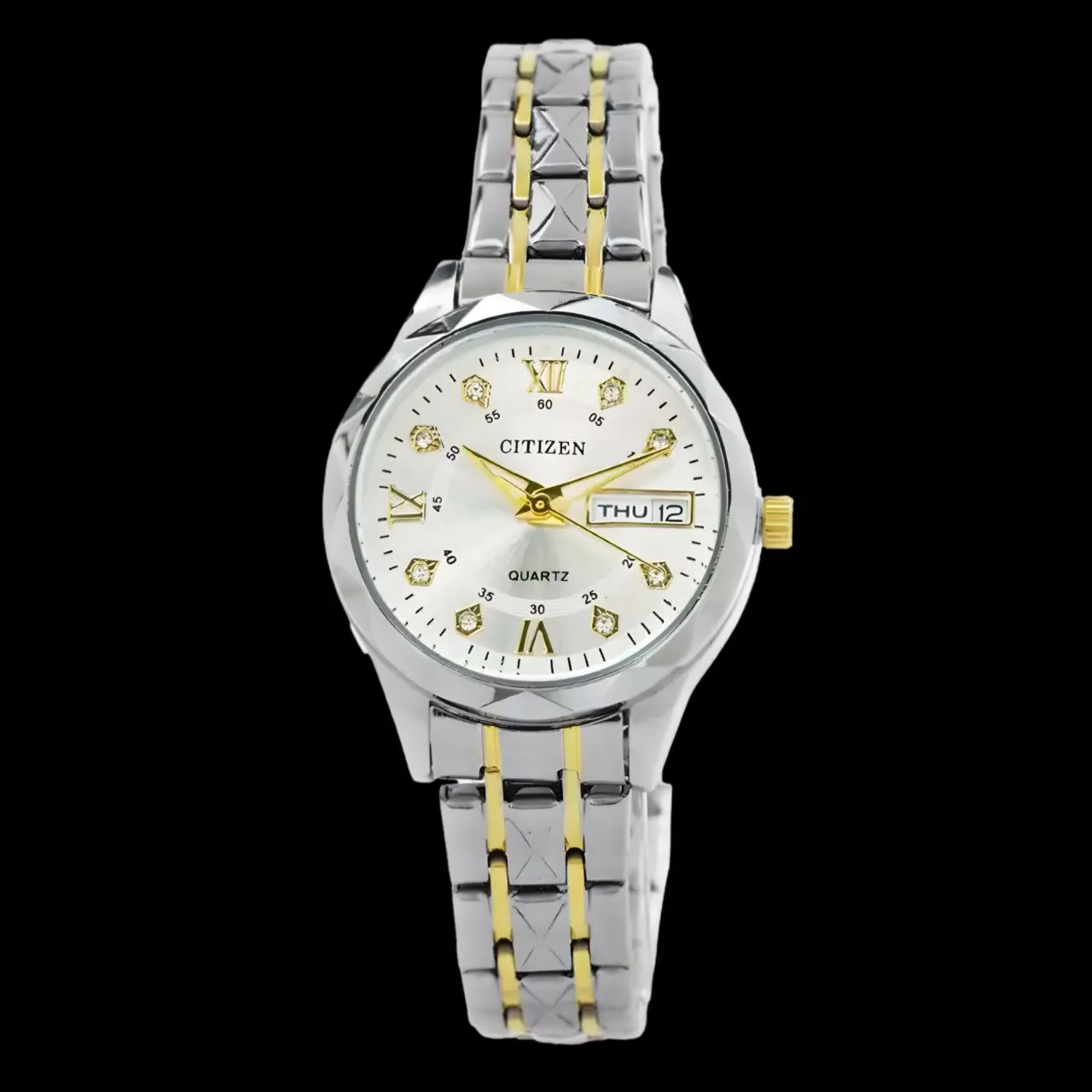 ساعت مچی عقربه‌ای کوارتز زنانه مدل دو تقویم cit_07