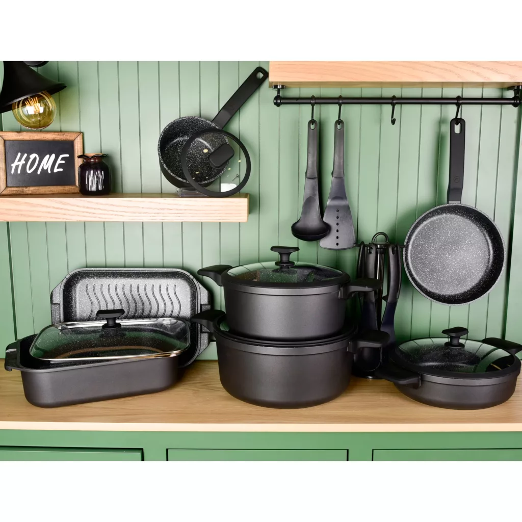 سرویس قابلمه و تابه گرانیتی 25 پارچه ولبرگ مدل B