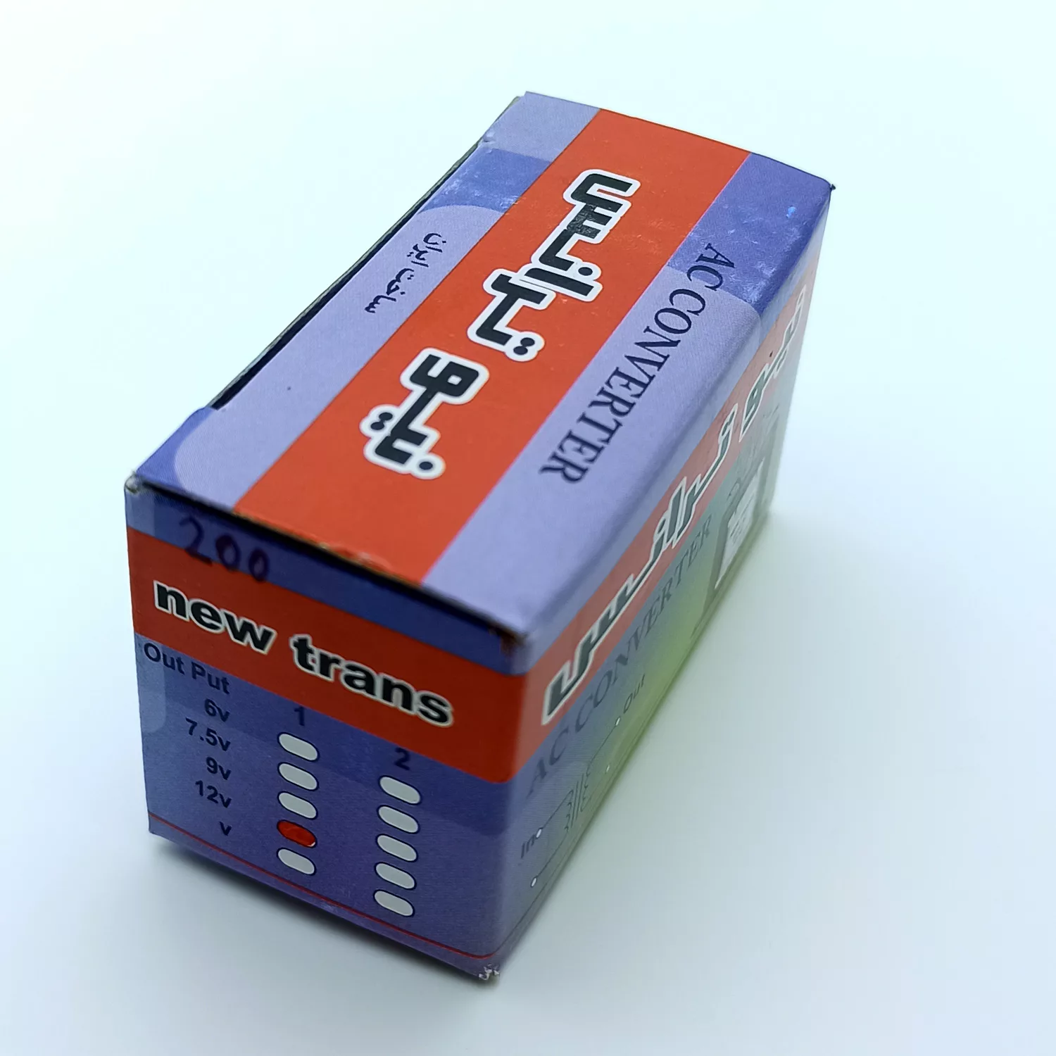 ترانس تبدیل 220 ولت به 12 ولت نیوترانس مدل 12V-200MA