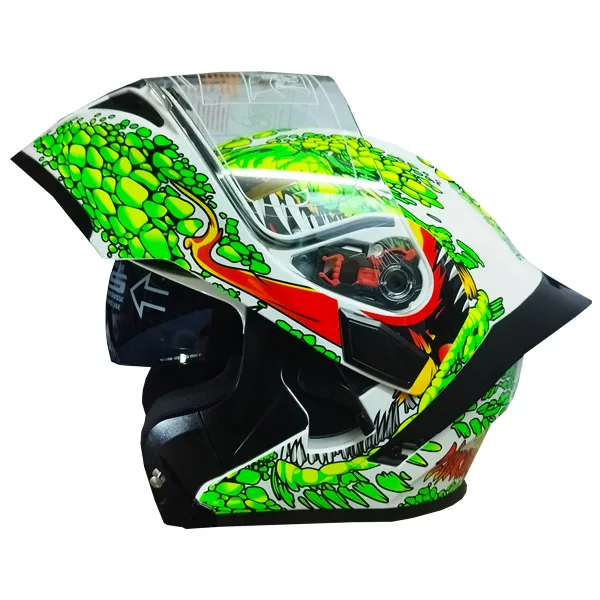 کلاه کاسکت کایک مدل فک متحرک عینکدار کد Q_GR