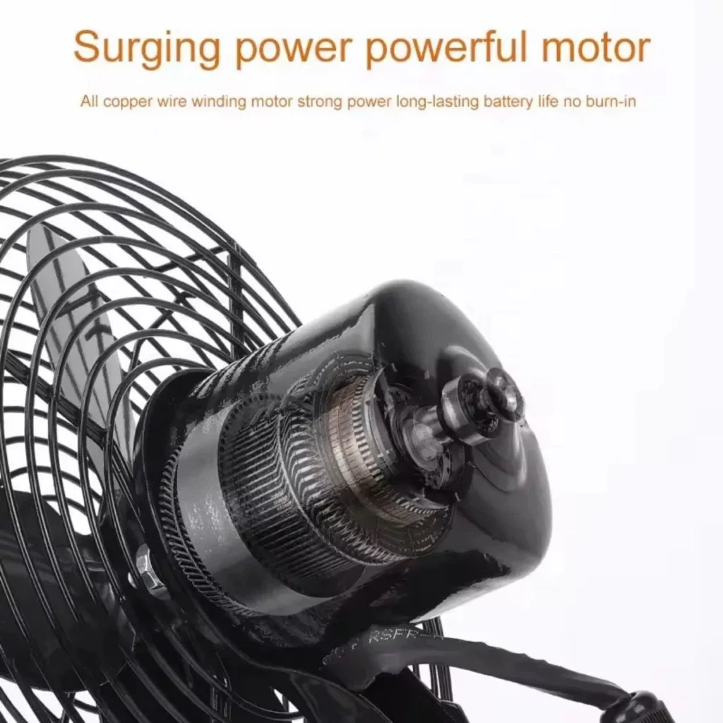 پنکه شارژي  مدل پره فلزی ظرفیت 3000 میلی آمپر