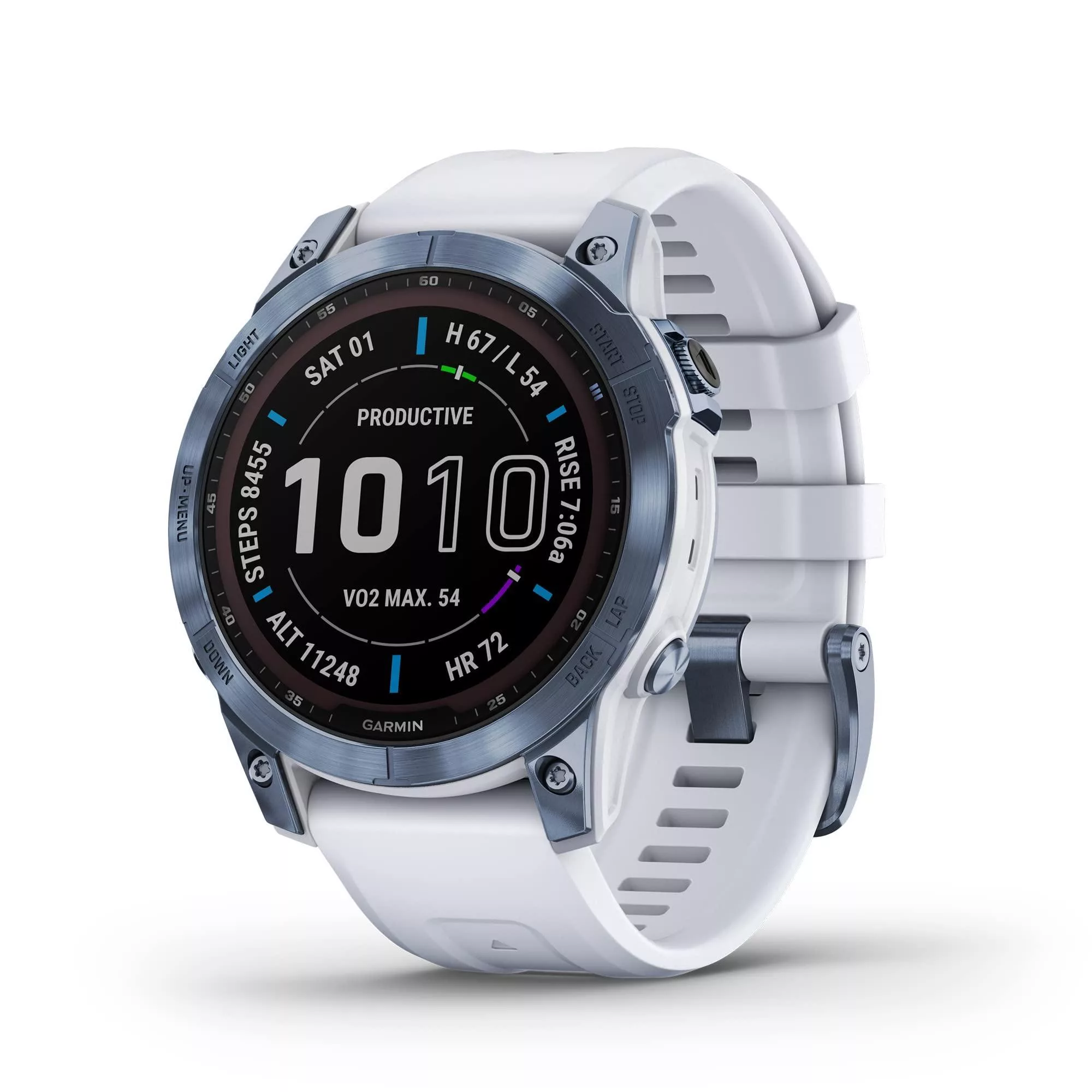 ساعت هوشمند گارمین مدل FENIX 7S Sapphire Solar Silicone Band