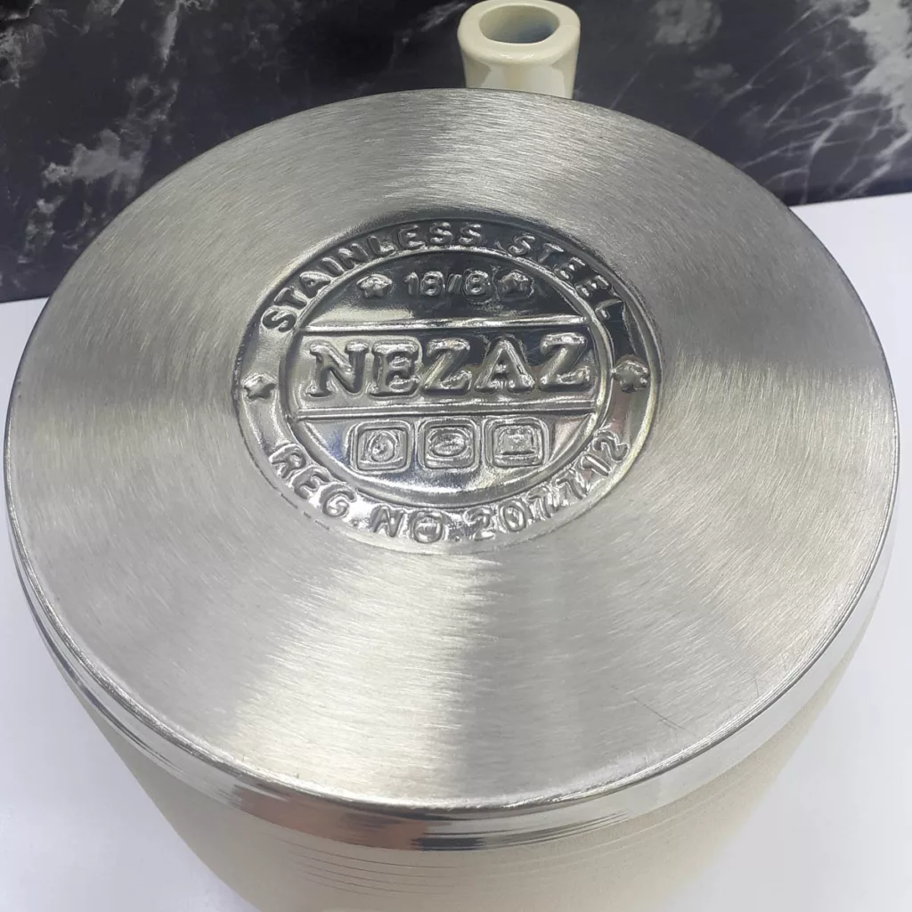 ست کتری و قوری نزاز مدل لوله دار طرح رنگی