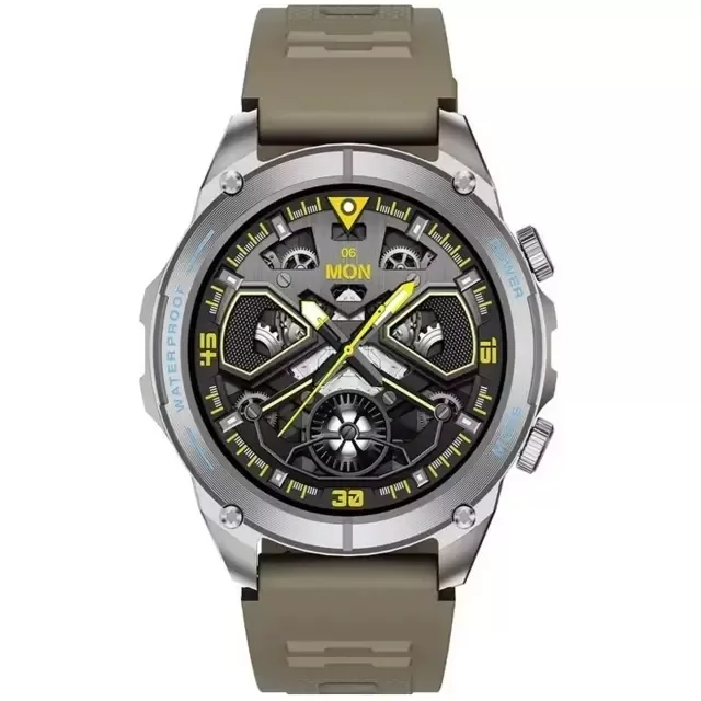 ساعت هوشمند 1.43 اینچی پاورولوجی مدل Titan Rugged Sport با بند سیلکونی