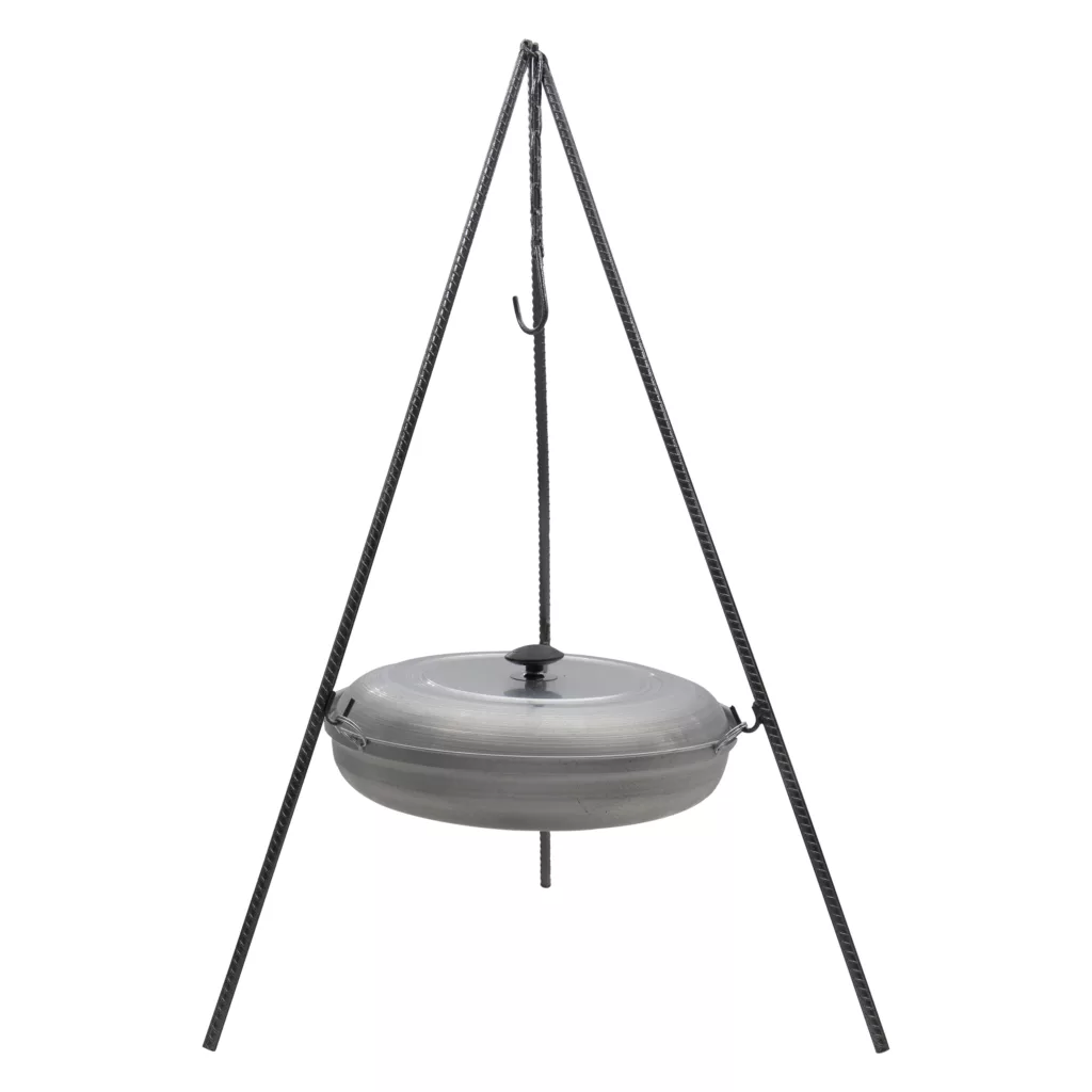 استند و ساج سفری مدل پایه میلگردی به همراه کتری