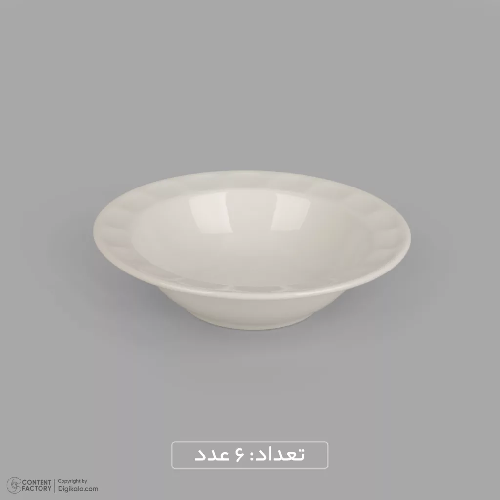 سرویس غذاخوری 29 پارچه 6 نفر چینی زرین ایران مدل نئوکلاسیک سفید درجه 3