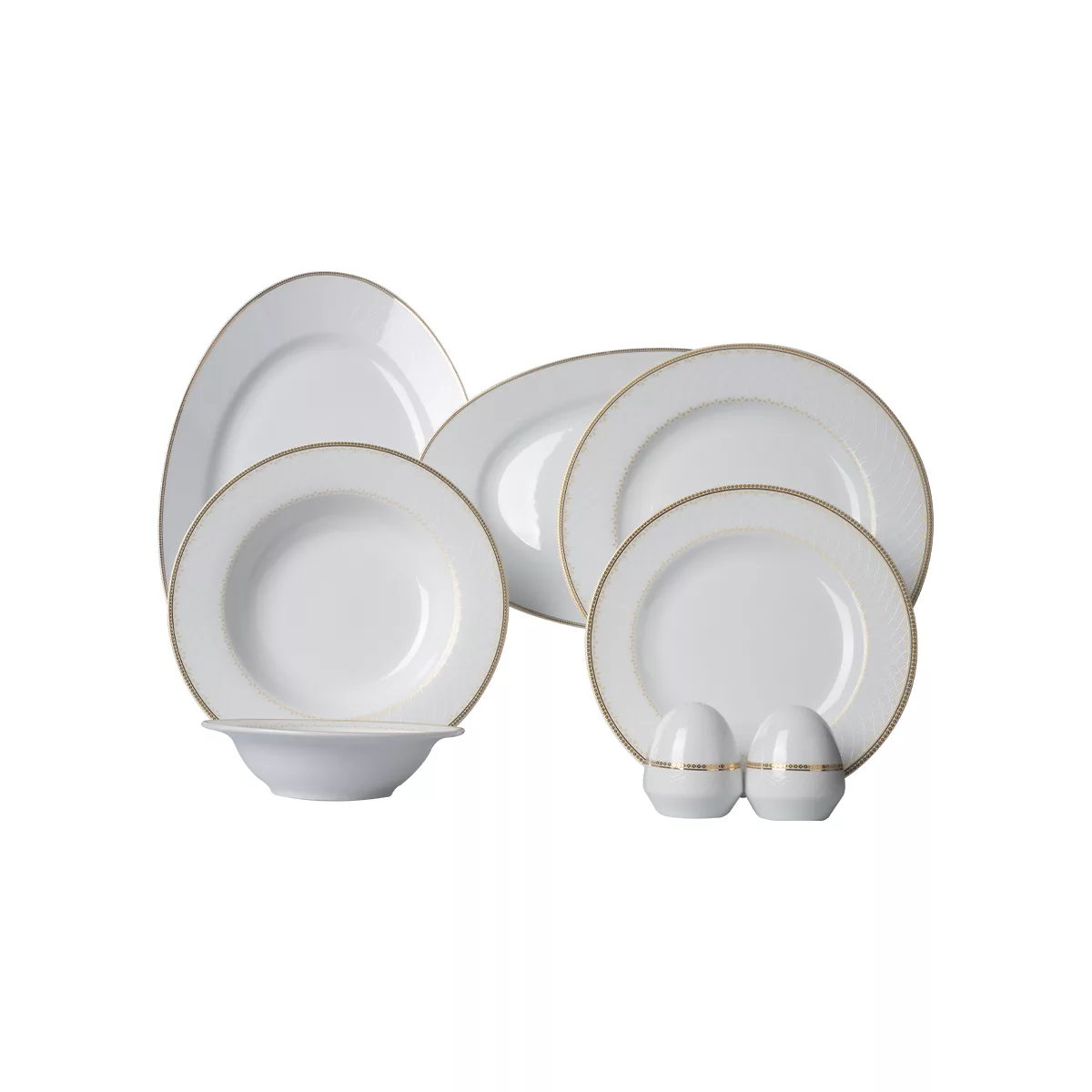 سرویس غذاخوری 28 پارچه 6 نفره چینی زرین ایران مدل ایتالیا اف نورا درجه 3