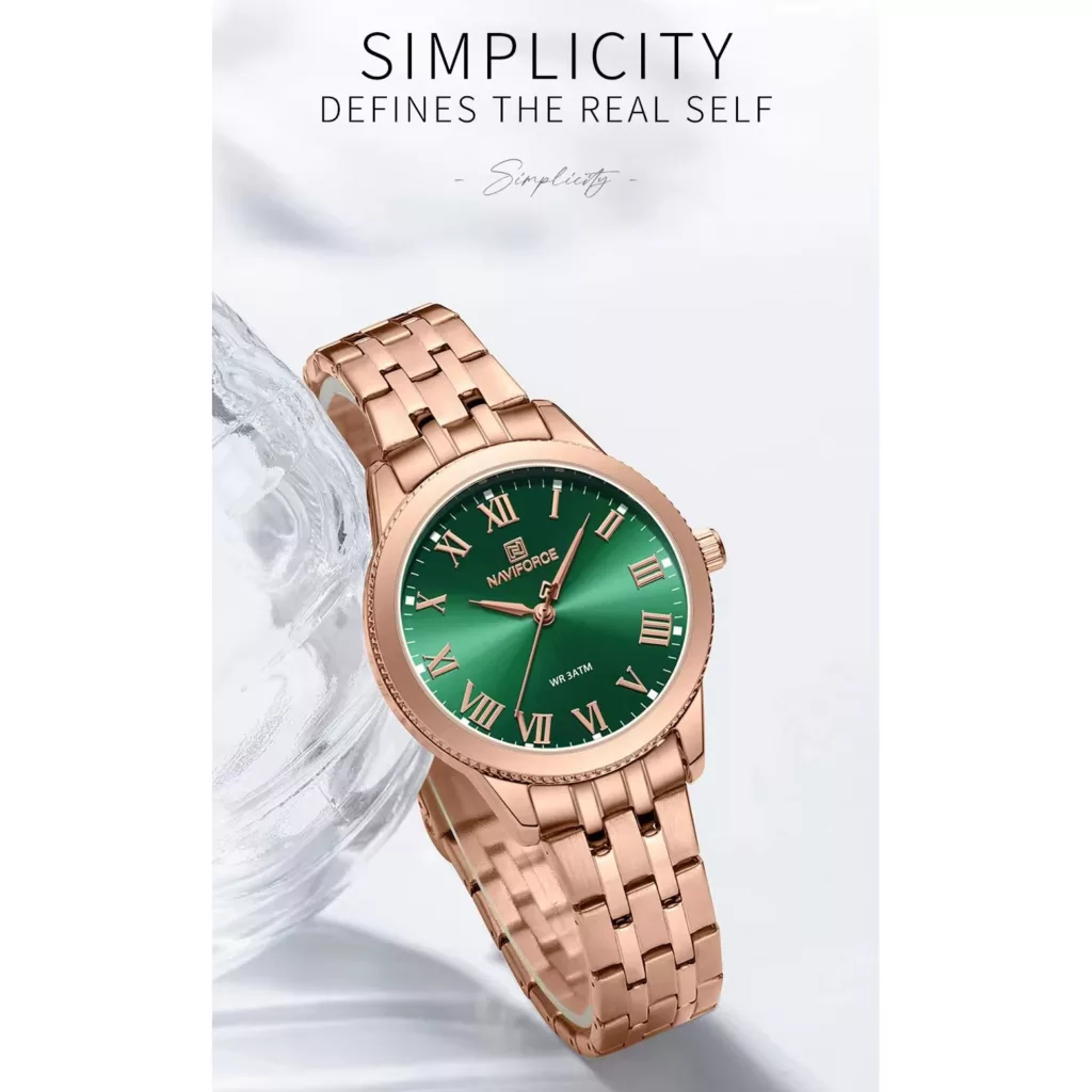 ساعت مچی عقربه ای زنانه نیوی فورس مدل NF5032RGGNRG