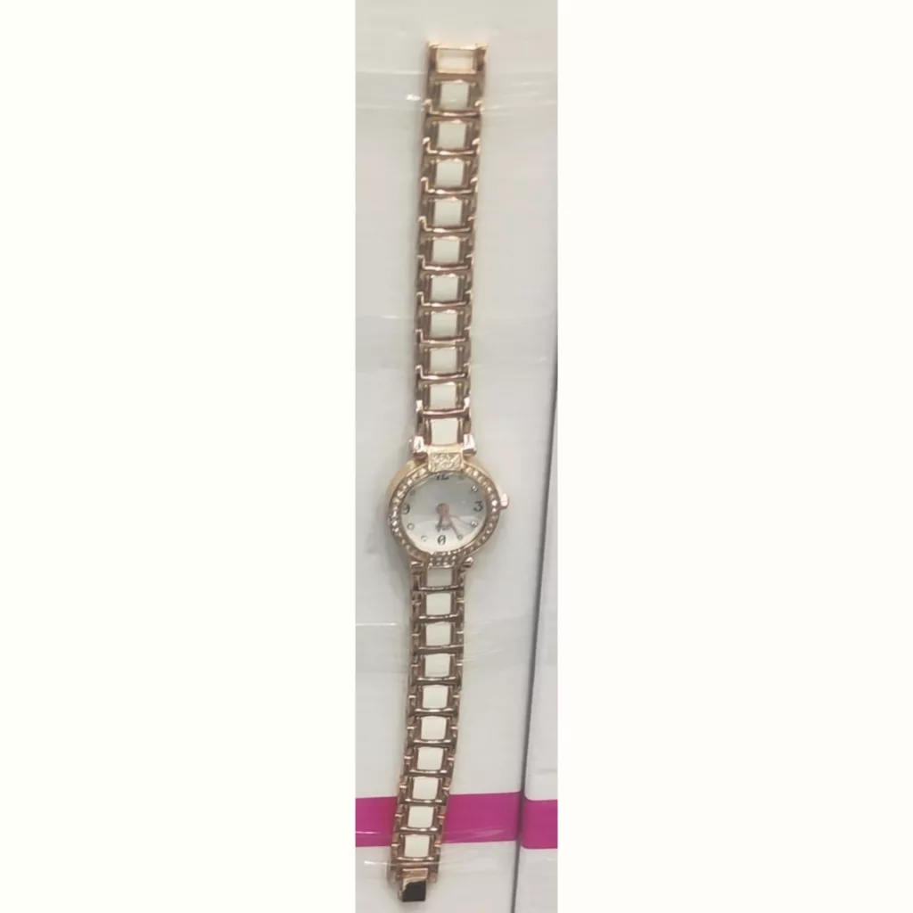 ساعت مچی عقربه‌ای کوارتز زنانه مدل دستبندی طرح سرامیک کد ۱