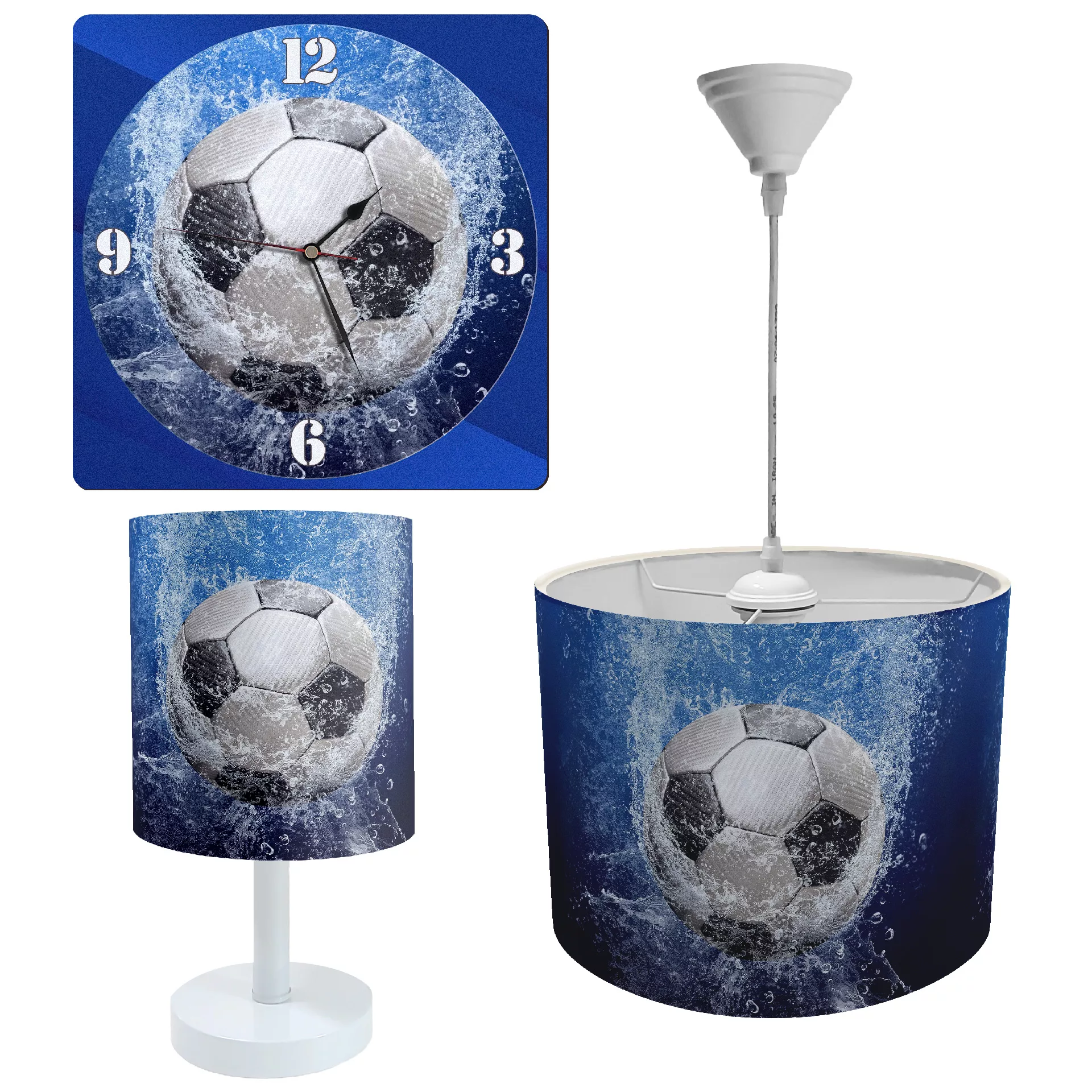 آباژور و لوستر کودک طرح توپ مدل LBR-SET-013 به همراه ساعت آباژور و لوستر کودک طرح توپ مدل LBR-SET-013 به همراه ساعت