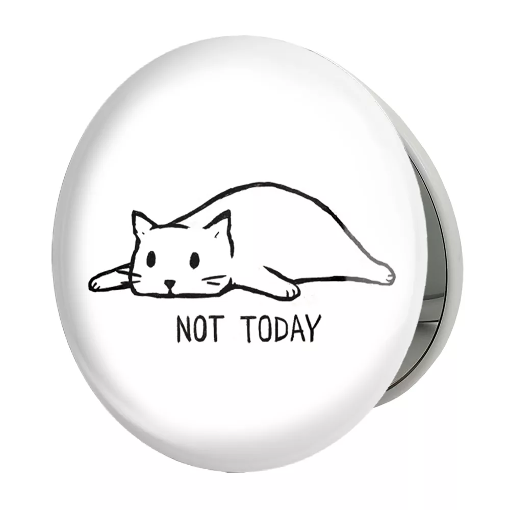 آینه جیبی خندالو طرح گربه خسته مدل تاشو کد 29294