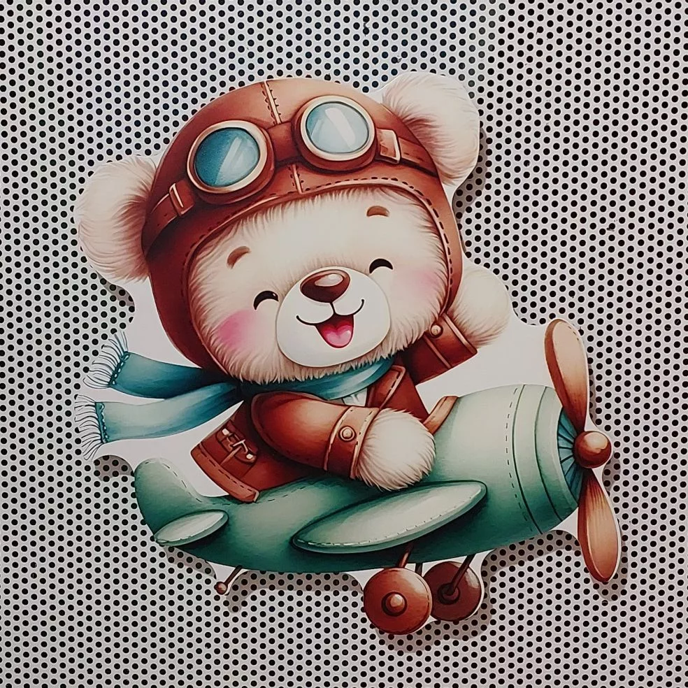 چراغ خواب اتاق کودک مدل خرس و هلیکوپتر LU046