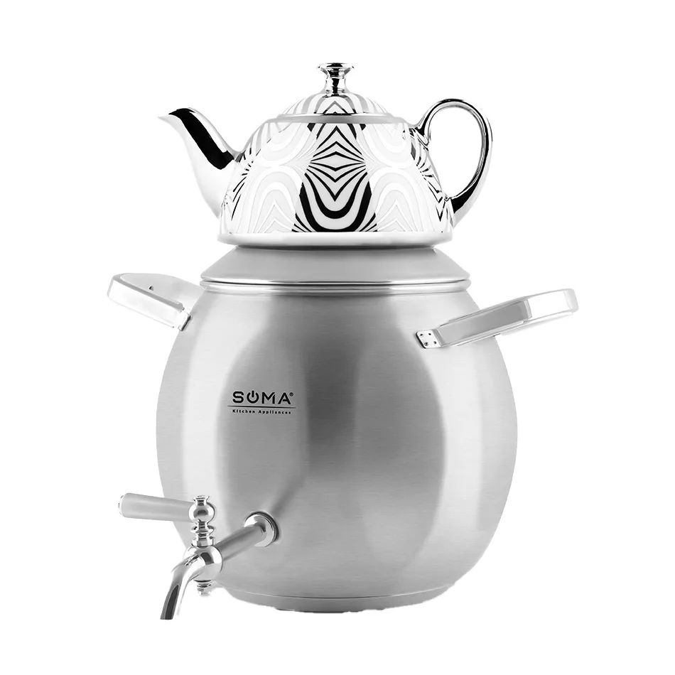 ست کتری و قوری سوما مدل so-7117 گنجایش کتری 6 لیتر گنجایش قوری 1/5 لیتر