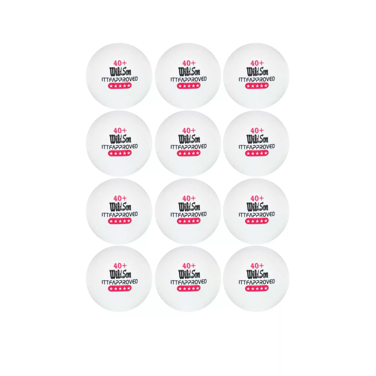 توپ پینگ پنگ ویلدسون مدل 3 Star بسته 12 عددی