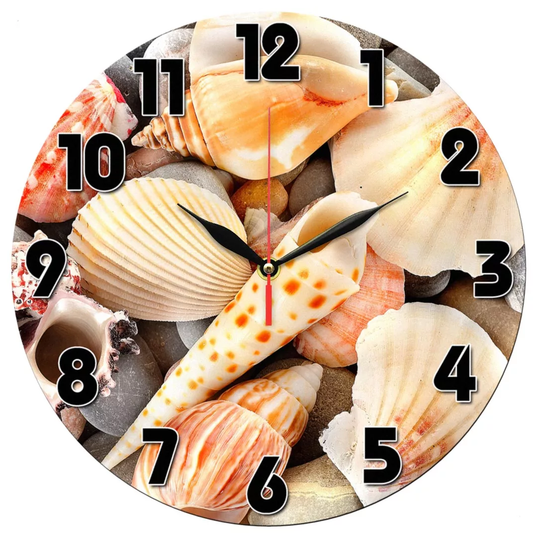 ساعت دیواری طرح صدف و گوش ماهی کد 1289 ساعت دیواری طرح صدف و گوش ماهی کد 1289