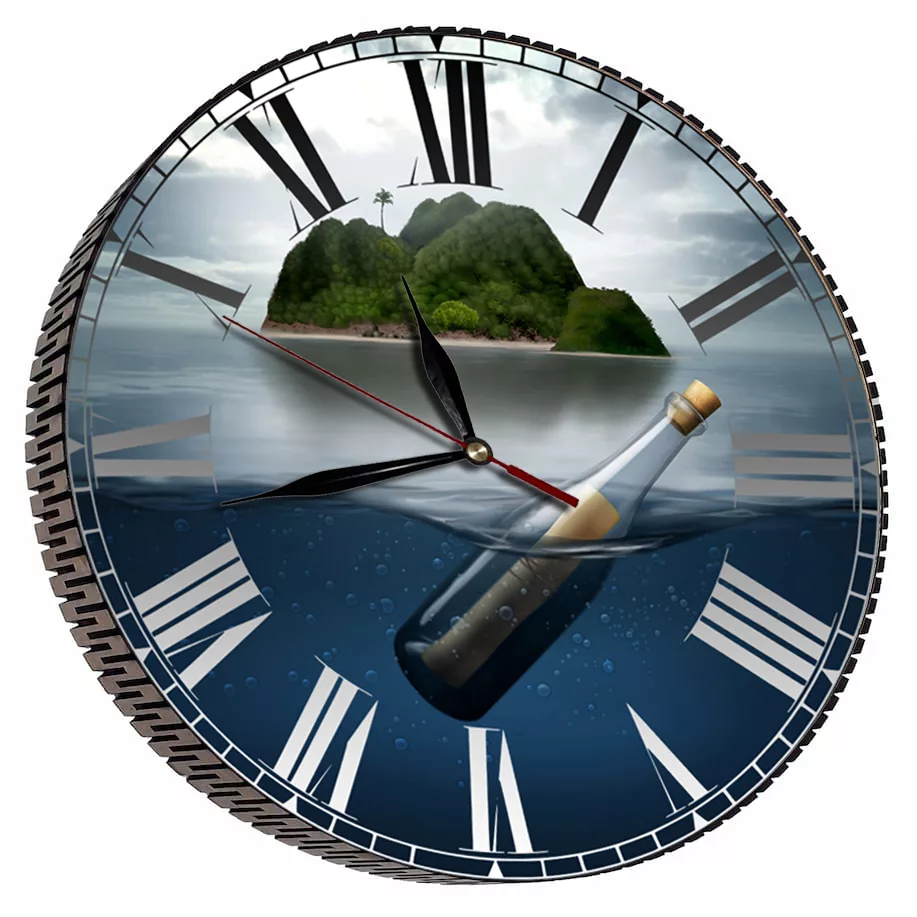 ساعت دیواری مدل نامه ای در بطری