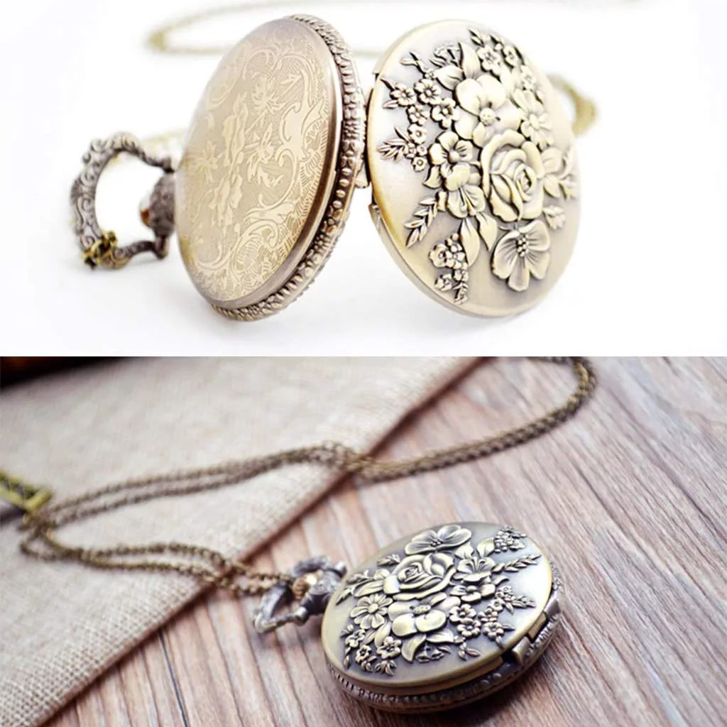 ساعت گردنبندی عقربه ای مدل FLOWER-3