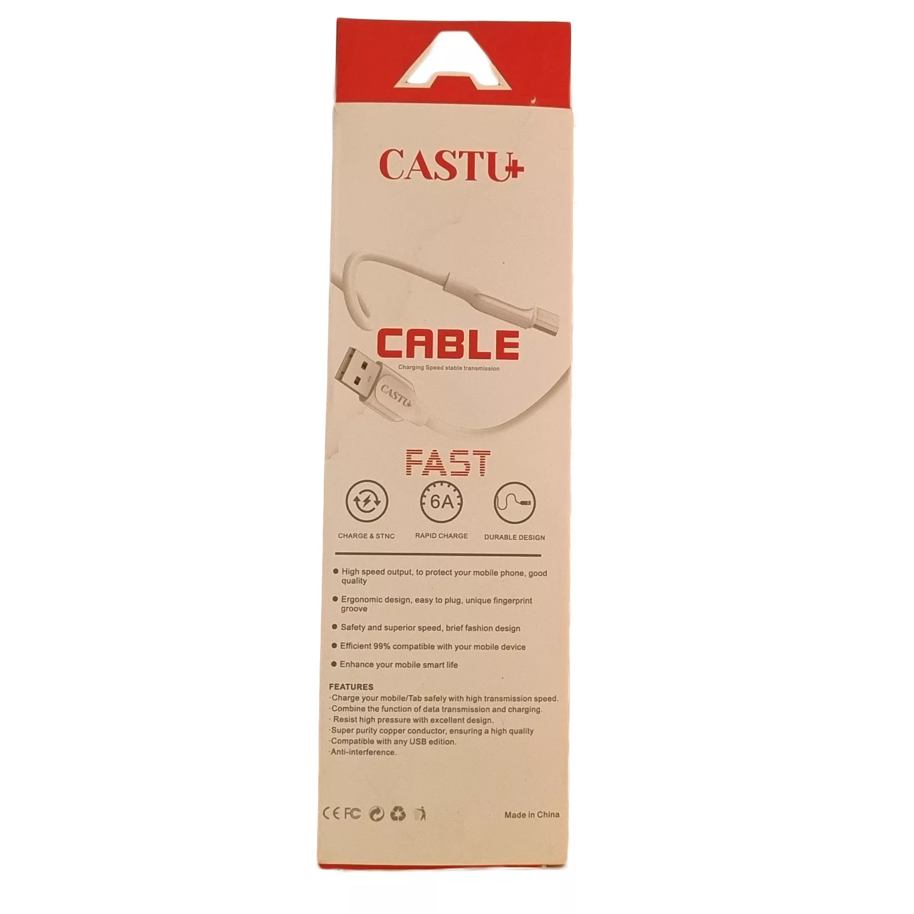 کابل تبدیل USB به MicroUsb کاستو پلاس مدل CK-311 طول 1متر