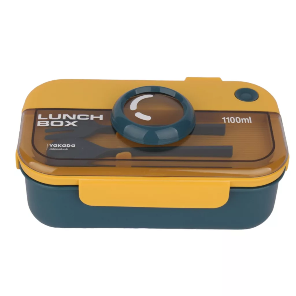 ظرف سفری مدل 1100 طرح دوربین به همراه قاشق و چنگال