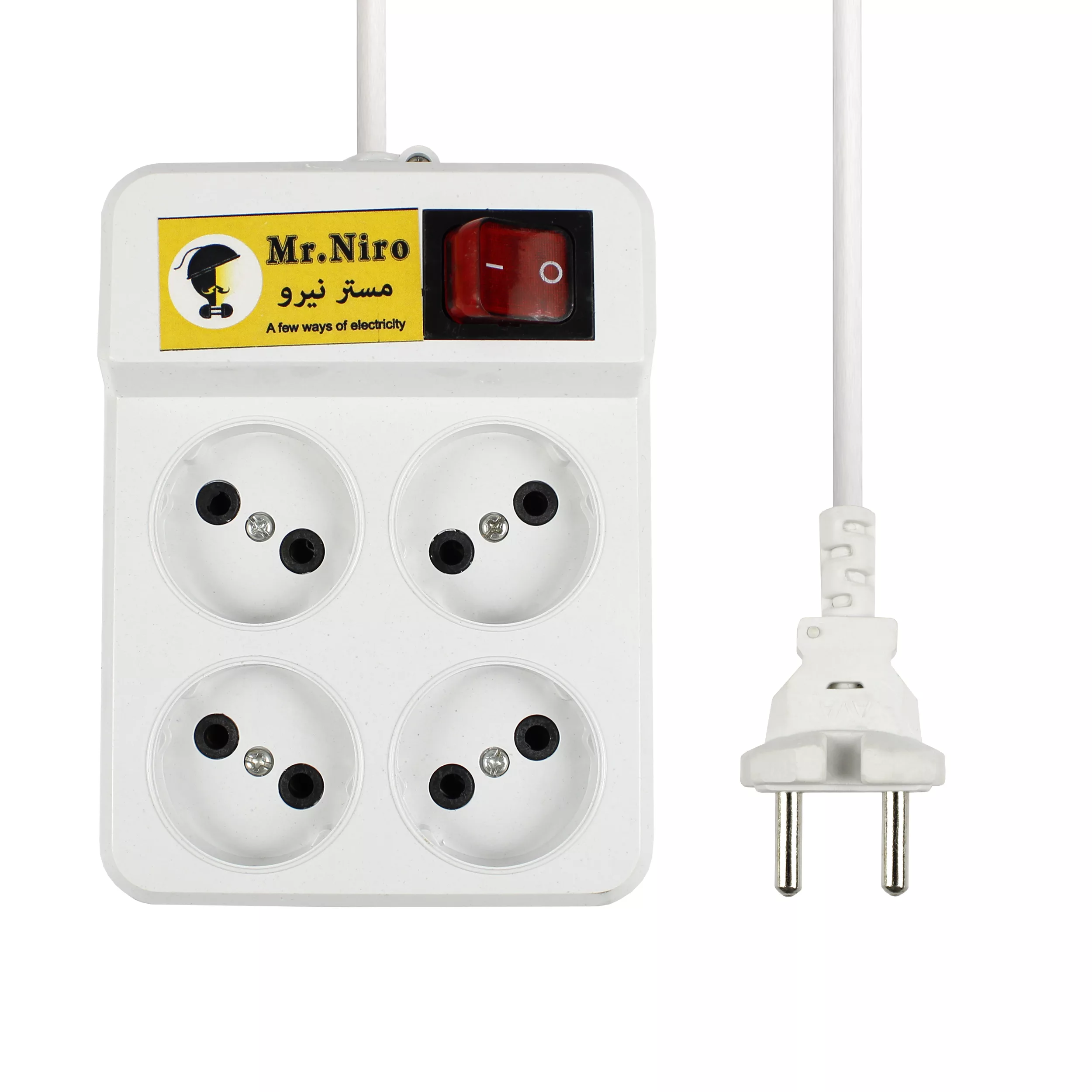 چند راهی برق مستر نیرو مدل چهار خانه کد 045