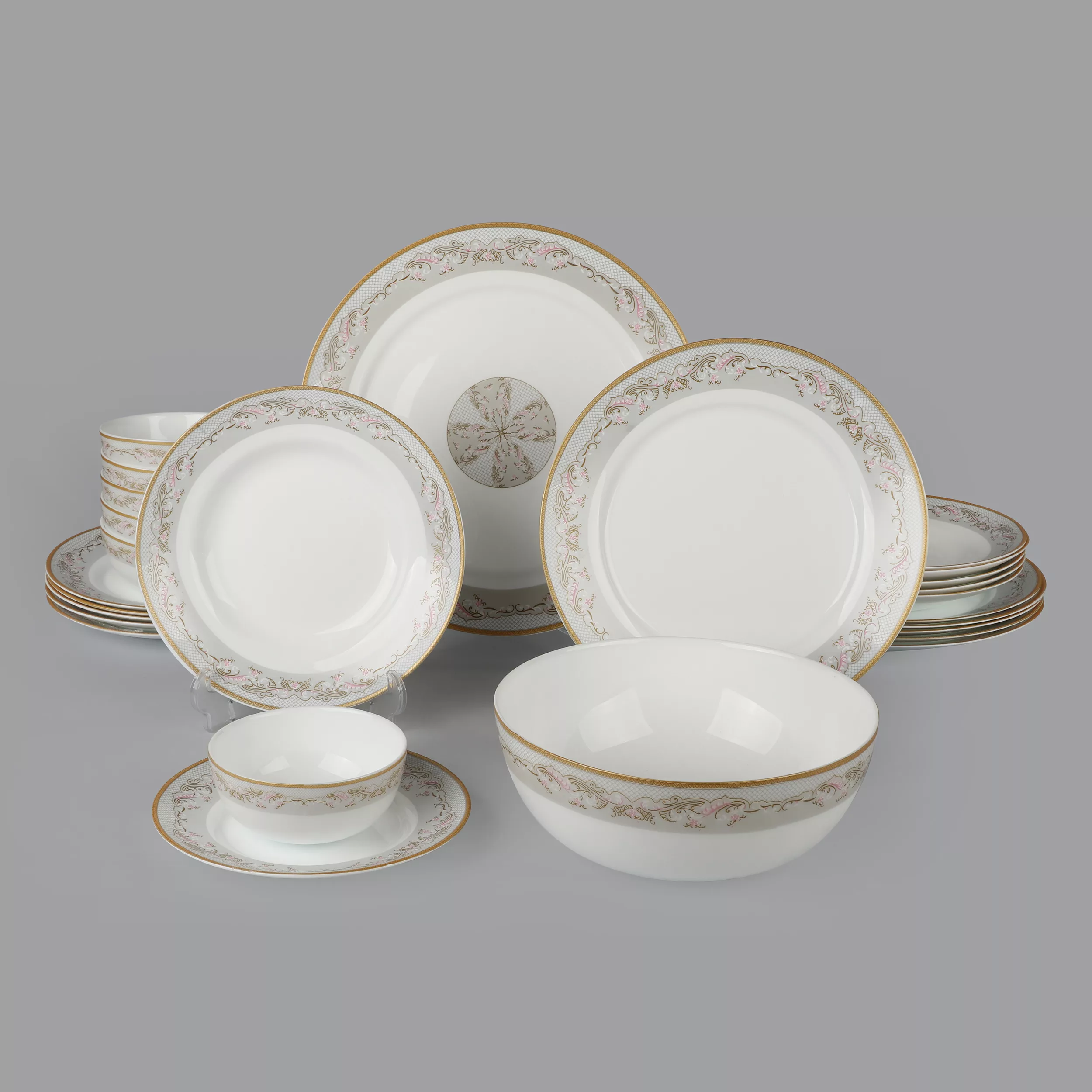 سرویس غذاخوری 26 پارچه 6 نفر گلدن اوپال مدل وینتج