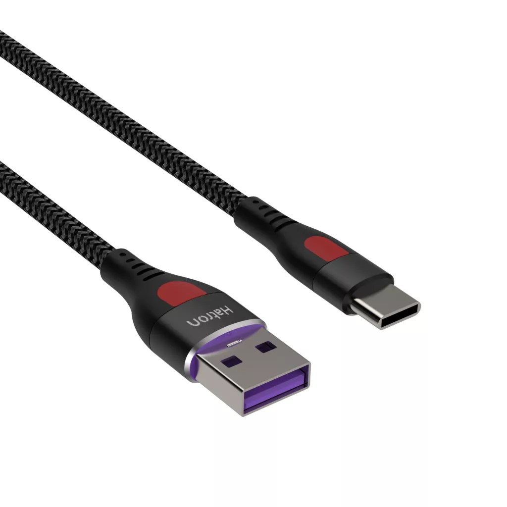 کابل USB به USB-C هترون مدل HC303HB طول 1 متر